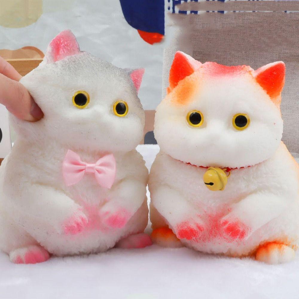 Кошачий колокольчик Большая кошка Кукла Сжимаемая игрушка Мультфильм Искусственная кукла Сжимаемая игрушка Офис Small Style 5